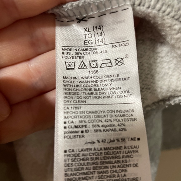 Youth XL 14 or Women Small Old Navy Hoodie Pullover Sweatshirt - Picture 3 of 5